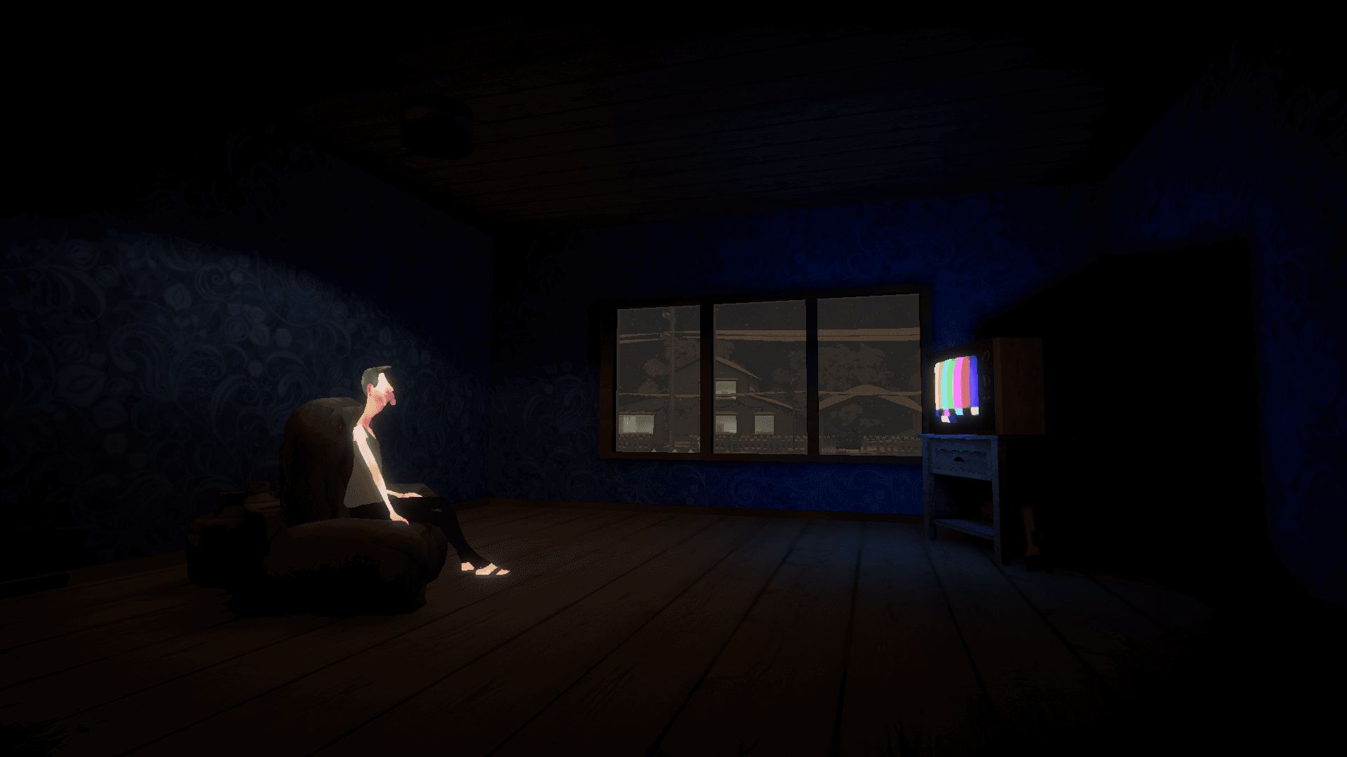 Ночной вид дома в AN Hard Mode Recode